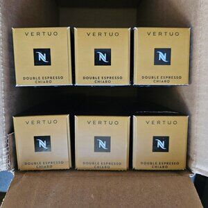 Nespresso VERTUO pods - Chiaro Double Espresso - 6 BOXES NEW